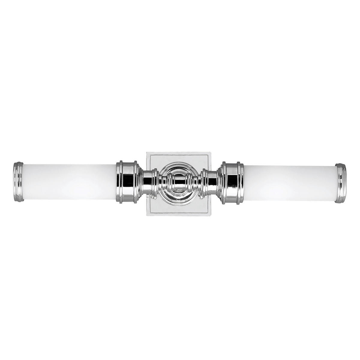 BADEZIMMER-WANDLEUCHTE - Chromfarben, Design, Glas/Metall (55,9/12,7/12.7cm) - Elstead Lighting