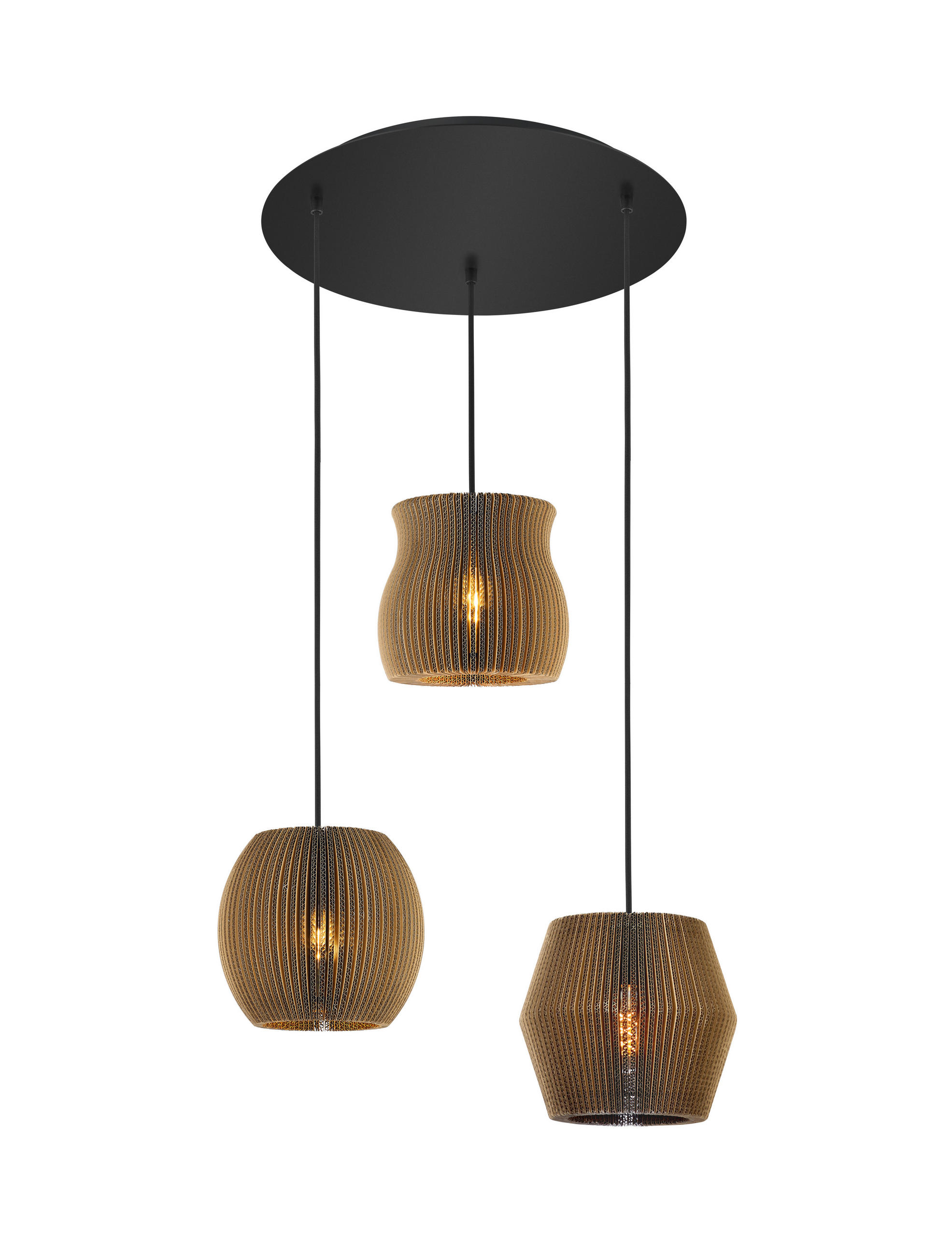 HÄNGELEUCHTE 45/150 cm   - Naturfarben, MODERN, Karton (45/150cm) - Hell