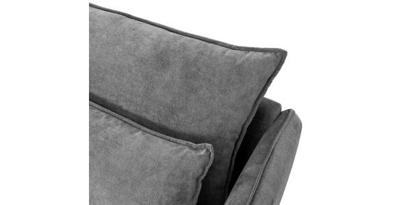 ECKSOFA in Webstoff Anthrazit  - Anthrazit/Schwarz, Design, Textil/Metall (338/165cm) - Hom`in