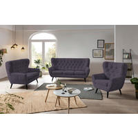 SESSEL in Webstoff Blau  - Blau/Anthrazit, Design, Holz/Textil (87/101/95cm) - Stylife