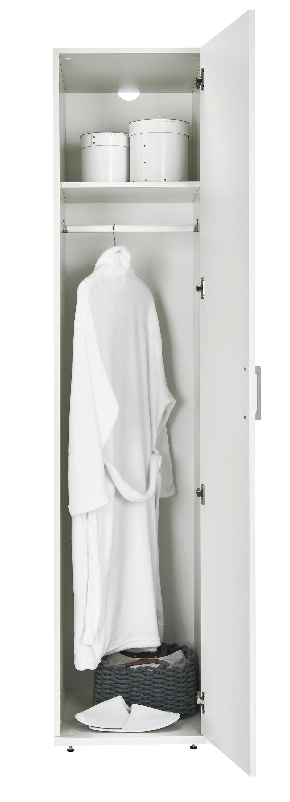VIACÚČELOVÁ SKRIŇA, biela, 45/206/65,5 cm - biela/strieborná, Design, kov/kompozitné drevo (45/206/65,5cm) - Xora