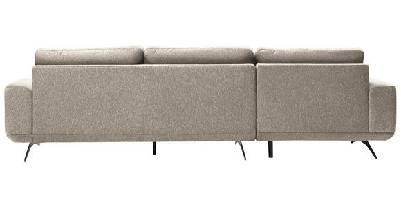 ECKSOFA in Webstoff Beige  - Beige/Schwarz, Design, Textil/Metall (172/320cm) - Valnatura