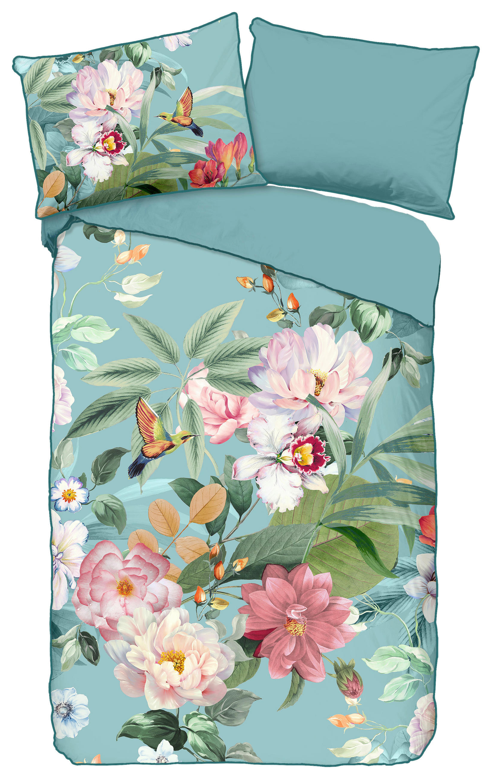 Wendebettwäsche 140x200 Cm Multicolor Blume