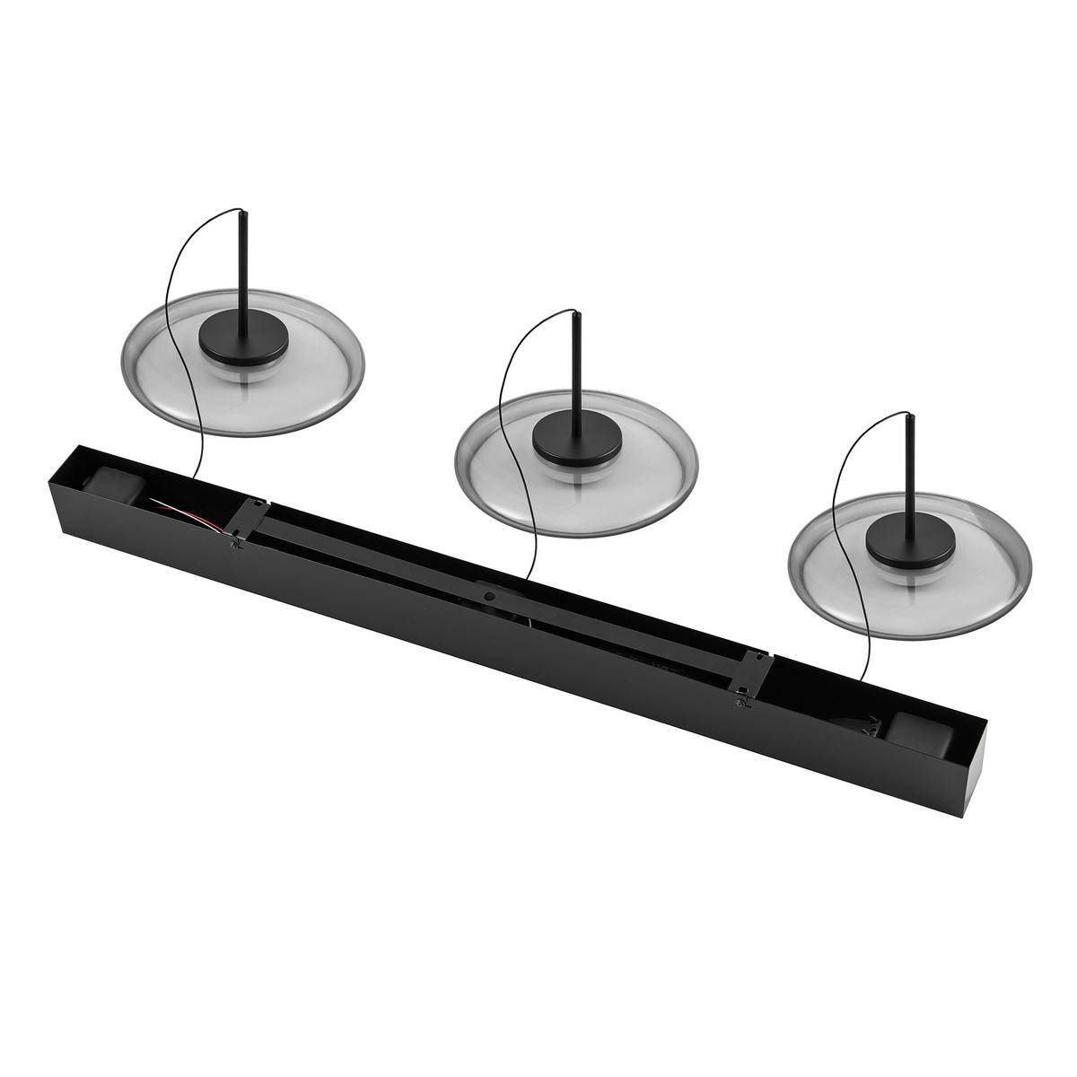 LED-HÄNGELEUCHTE Felis   - Schwarz, Basics, Glas/Metall (105cm) - Novel