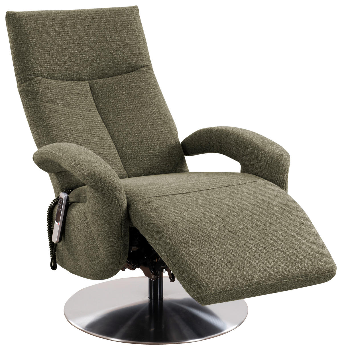DREHSTUHL  in Flachgewebe Waldgrün  - Waldgrün/Chromfarben, Konventionell, Textil/Metall (74/112/82cm) - Sit & More