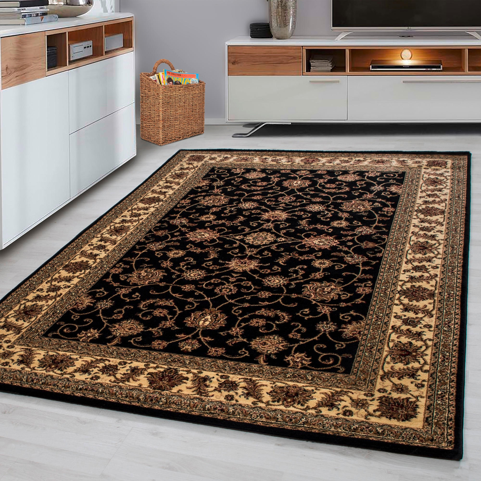VÄVD MATTA 300/400 cm Marrakesh  - svart, Klassisk, textil (300/400cm) - Novel