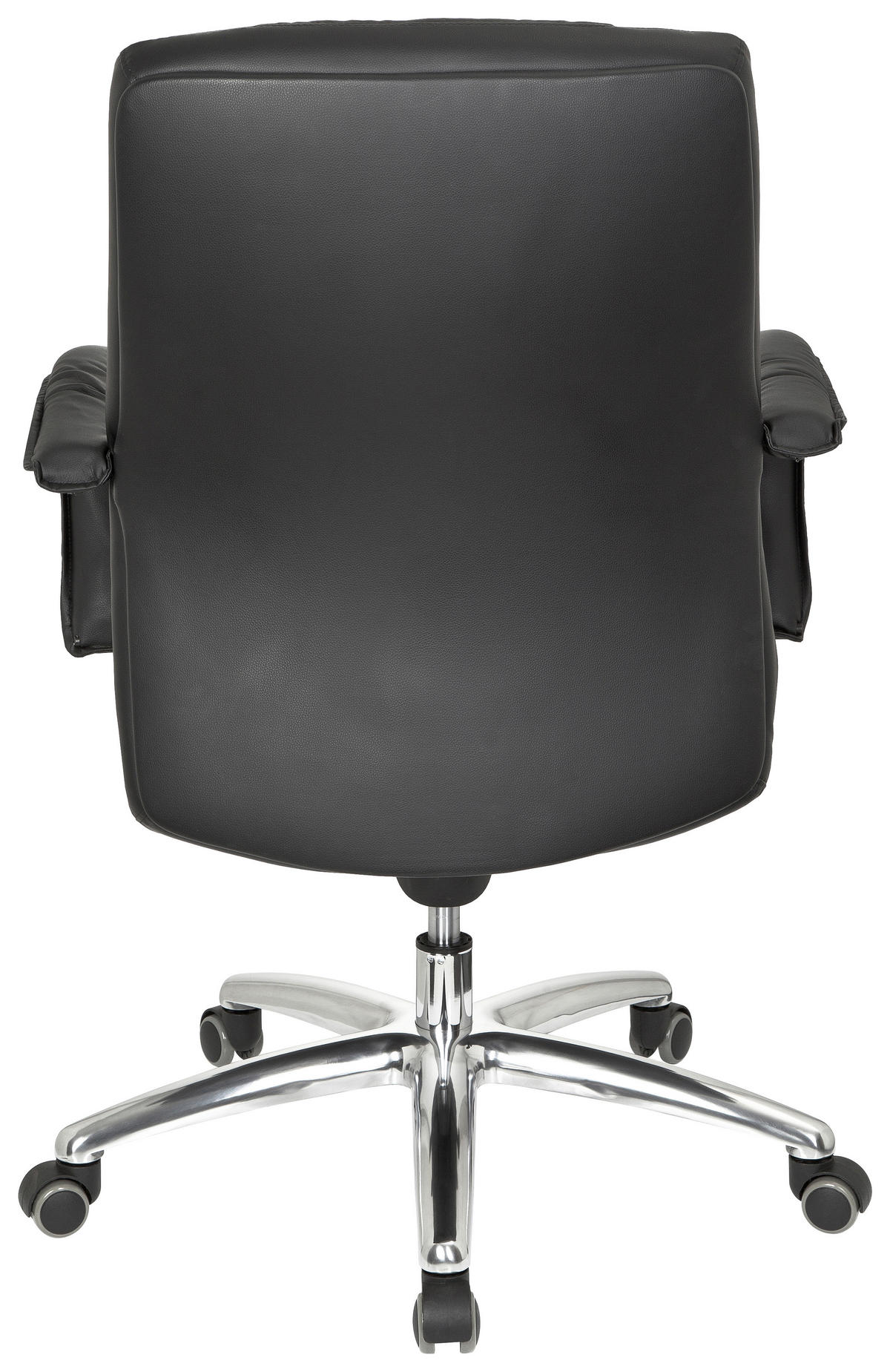 CHEFSESSEL  in Lederlook Schwarz  - Silberfarben/Schwarz, Basics, Kunststoff/Textil (62/113/59cm) - MID.YOU