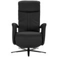 RELAXSESSEL in Leder Schwarz  - Schwarz, Design, Leder/Metall (71/112/83cm) - Dieter Knoll