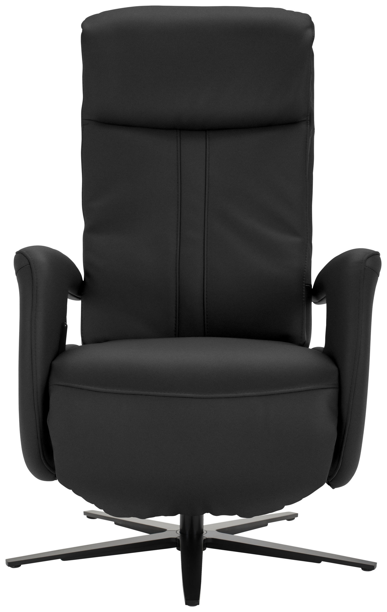 RELAXSESSEL in Leder Schwarz  - Schwarz, Design, Leder/Metall (71/112/83cm) - Dieter Knoll