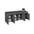 SIDEBOARD  200/79,6/39,8 cm 4 Schublade(n)  - Anthrazit/Schwarz, Design, Holzwerkstoff/Kunststoff (200/79,6/39,8cm) - Xora