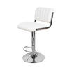 BARHOCKER-SET Weiß Sitzfläche 360° drehbar, abwischbar  - Weiß, MODERN, Metall (51,5/109/43cm) - Kayoom
