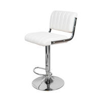 BARHOCKER-SET Weiß Sitzfläche 360° drehbar, abwischbar  - Weiß, MODERN, Metall (51,5/109/43cm) - Kayoom