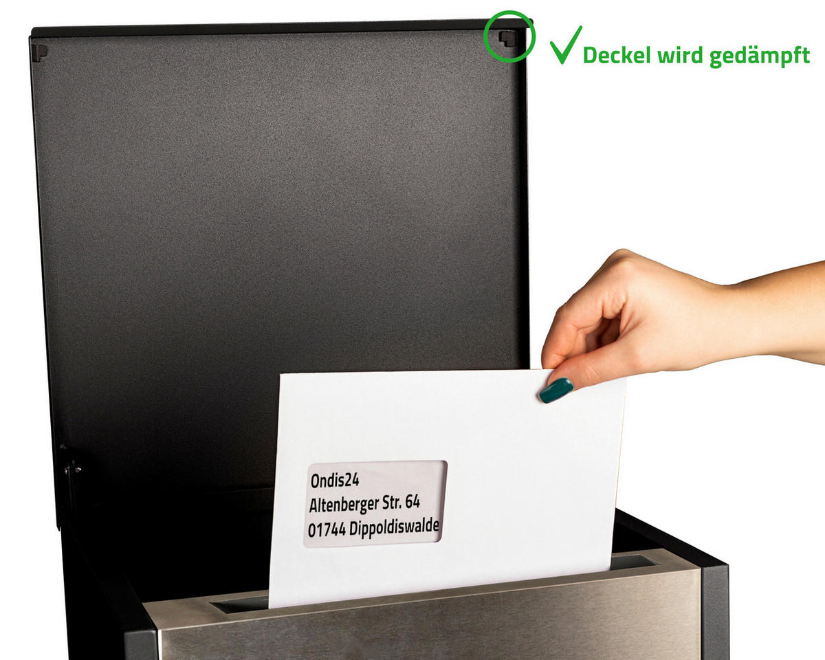 PAKETBOX Schwarz  - Schwarz, Basics, Metall (39,5/118,5/38,5cm)