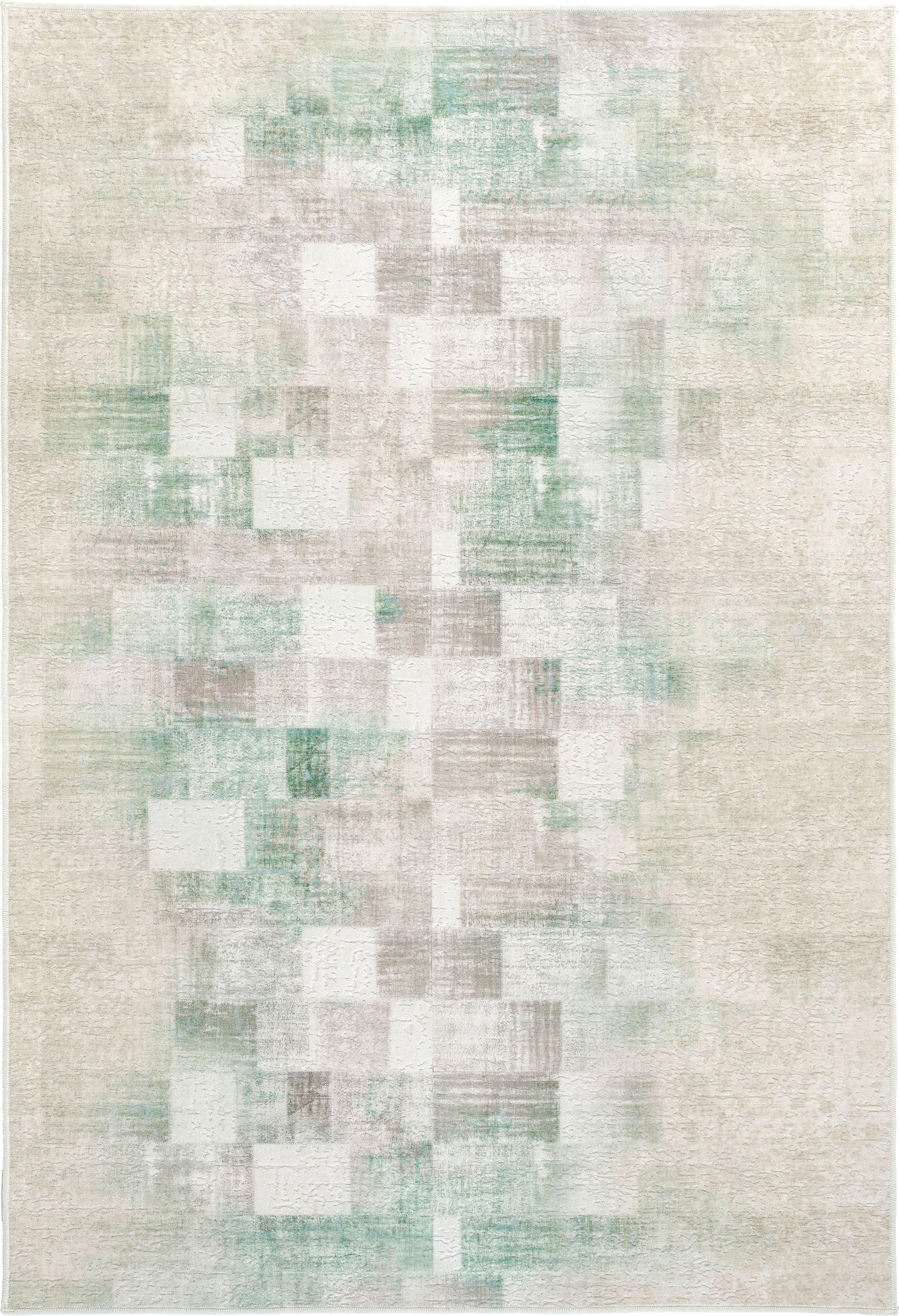 VINTAGE-TEPPICH 130/190 cm ONDEA MARTIN, waschbar Creme, Hellgrau, Mintgrün  - Creme/Hellgrau, Design, Kunststoff/Textil (130/190cm) - Lindorug