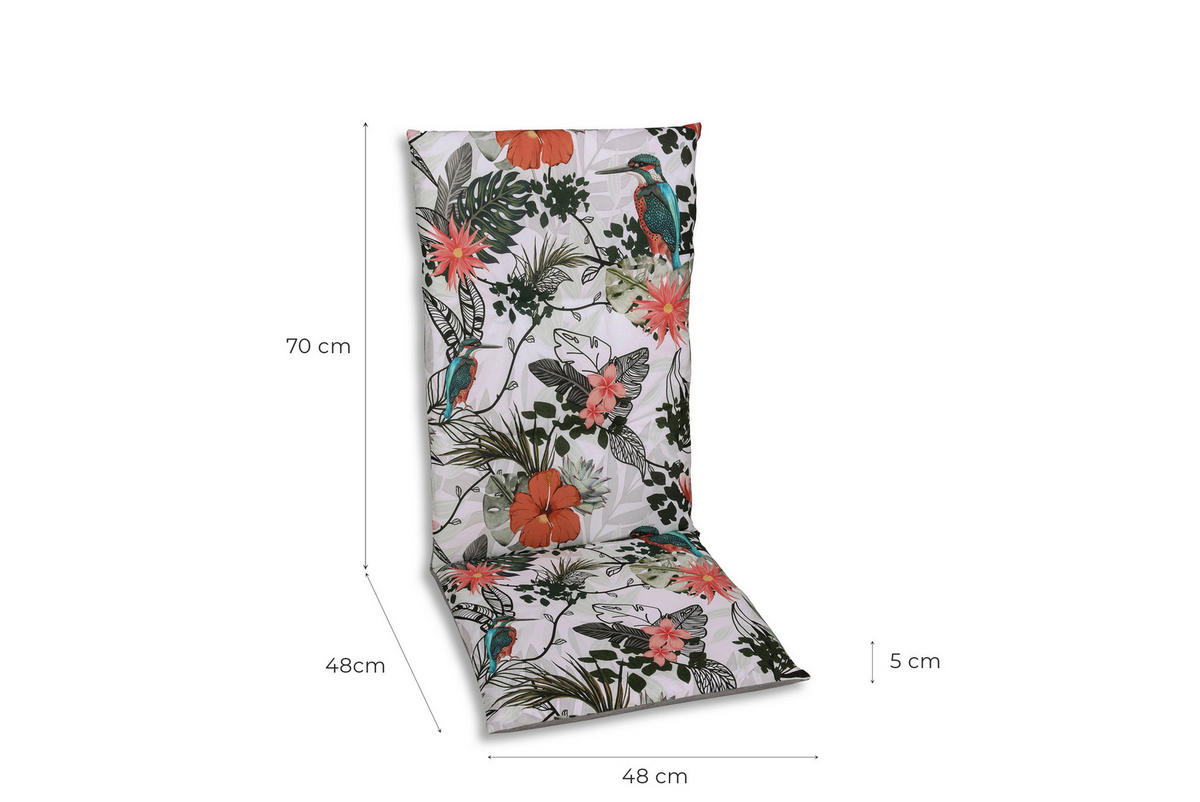 SESSELAUFLAGENSET Floral  - Grün, Basics, Textil (48/5/118cm)
