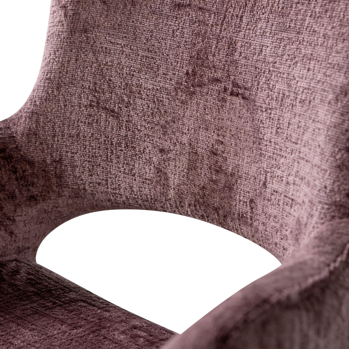 ARMLEHNSTUHL-SET 2 Stück  in Samt  - Lila/Schwarz, MODERN, Textil/Metall (58/58/82cm) - Livetastic