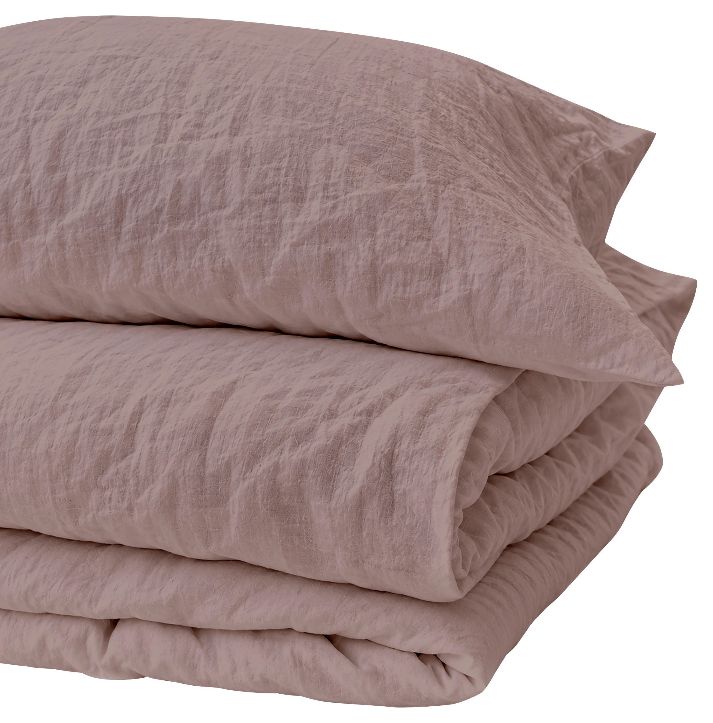 BETTWÄSCHE 2-teilig LEINEN 135/200 cm  - Terracotta, Basics, Textil (135/200cm)