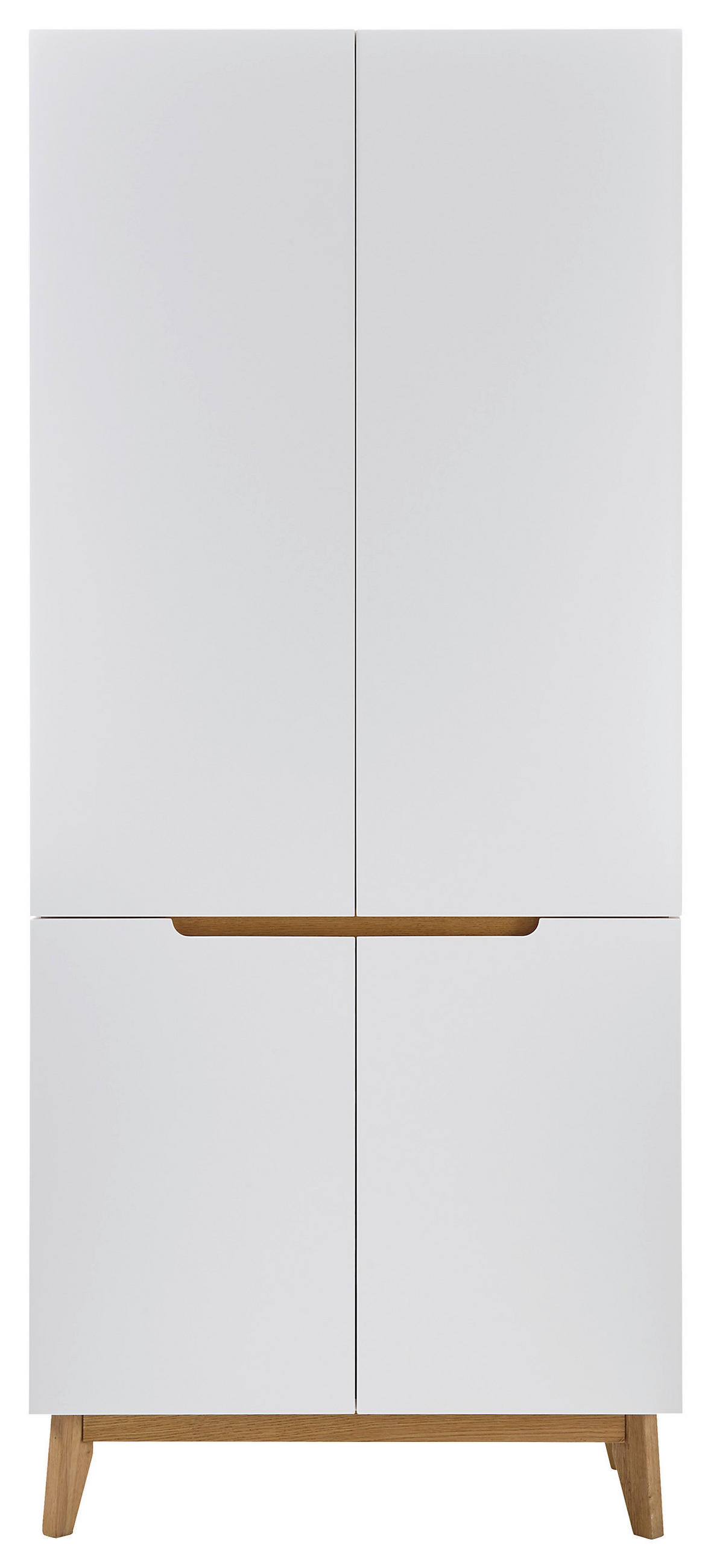 GARDEROBENSCHRANK Cervo  in 85/196/40 cm  - Eichefarben/Weiß, Design, Holz/Holzwerkstoff (85/196/40cm)