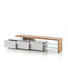 LOWBOARD Eiche furniert matt Eichefarben, Weiß - Eichefarben/Weiß, Design, Glas/Holz (204/44/40cm) - Xora