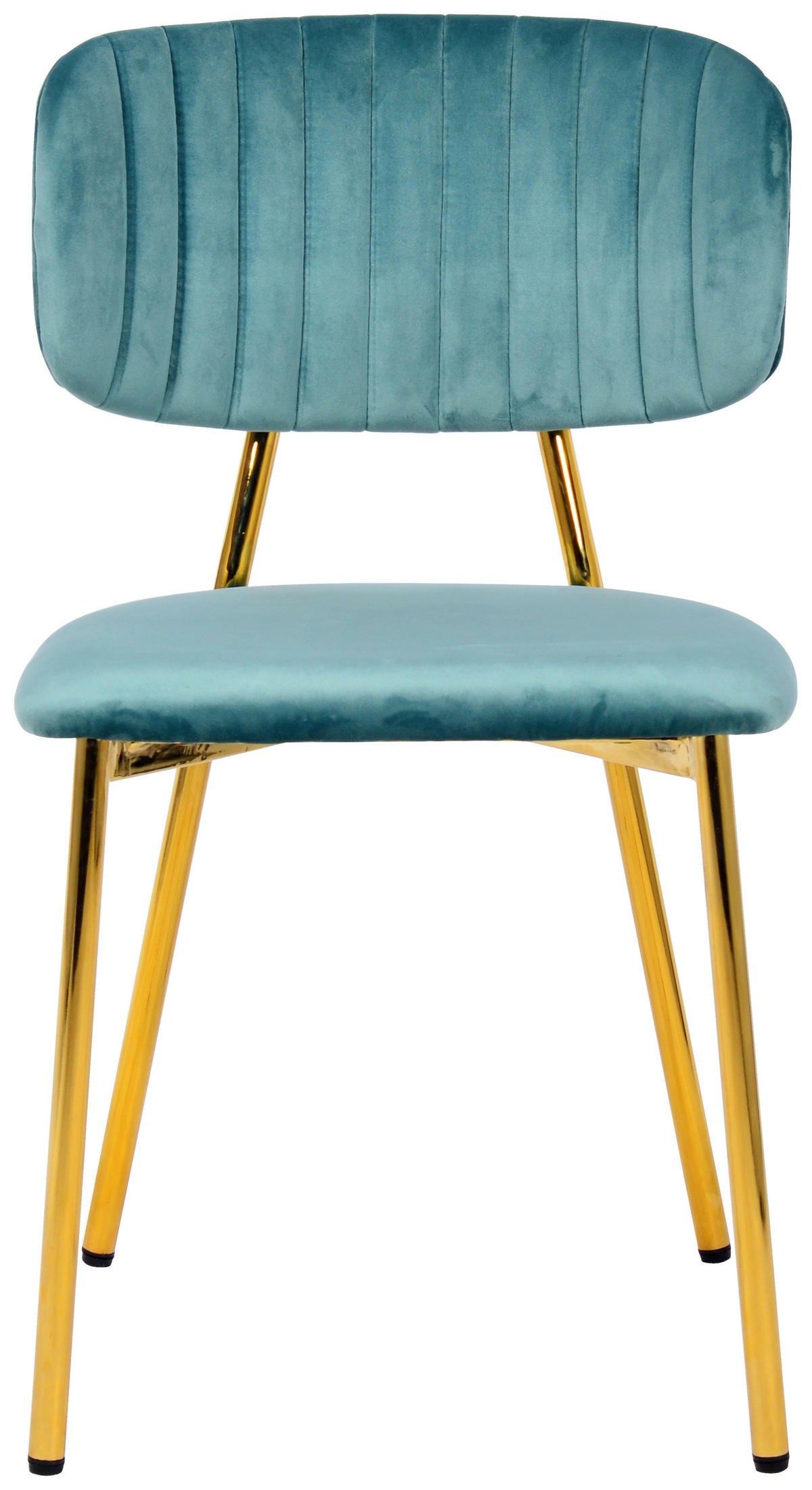 STUHL-SET  in Eisen  - Goldfarben/Grün, Design, Kunststoff/Metall (47/80/51cm) - Kayoom