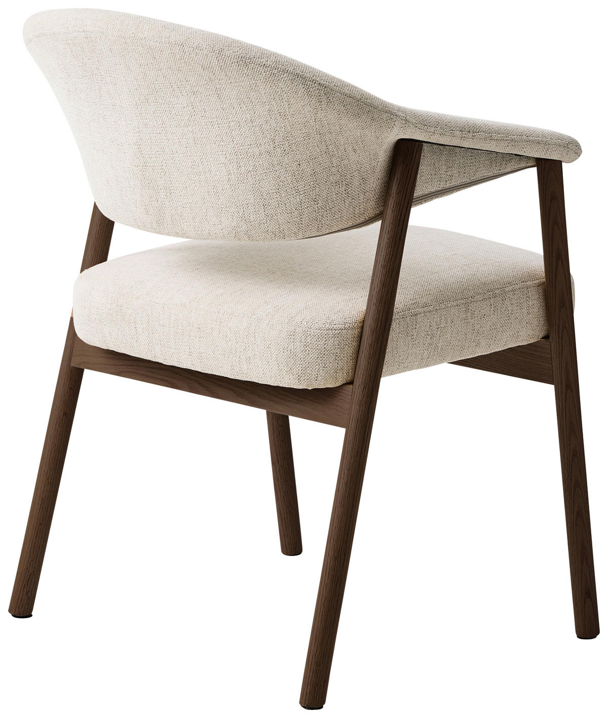 ARMLEHNSTUHL  in Chenille  - Sandfarben/Dunkelbraun, KONVENTIONELL, Holz/Textil (63/81/63cm) - Ambia Home