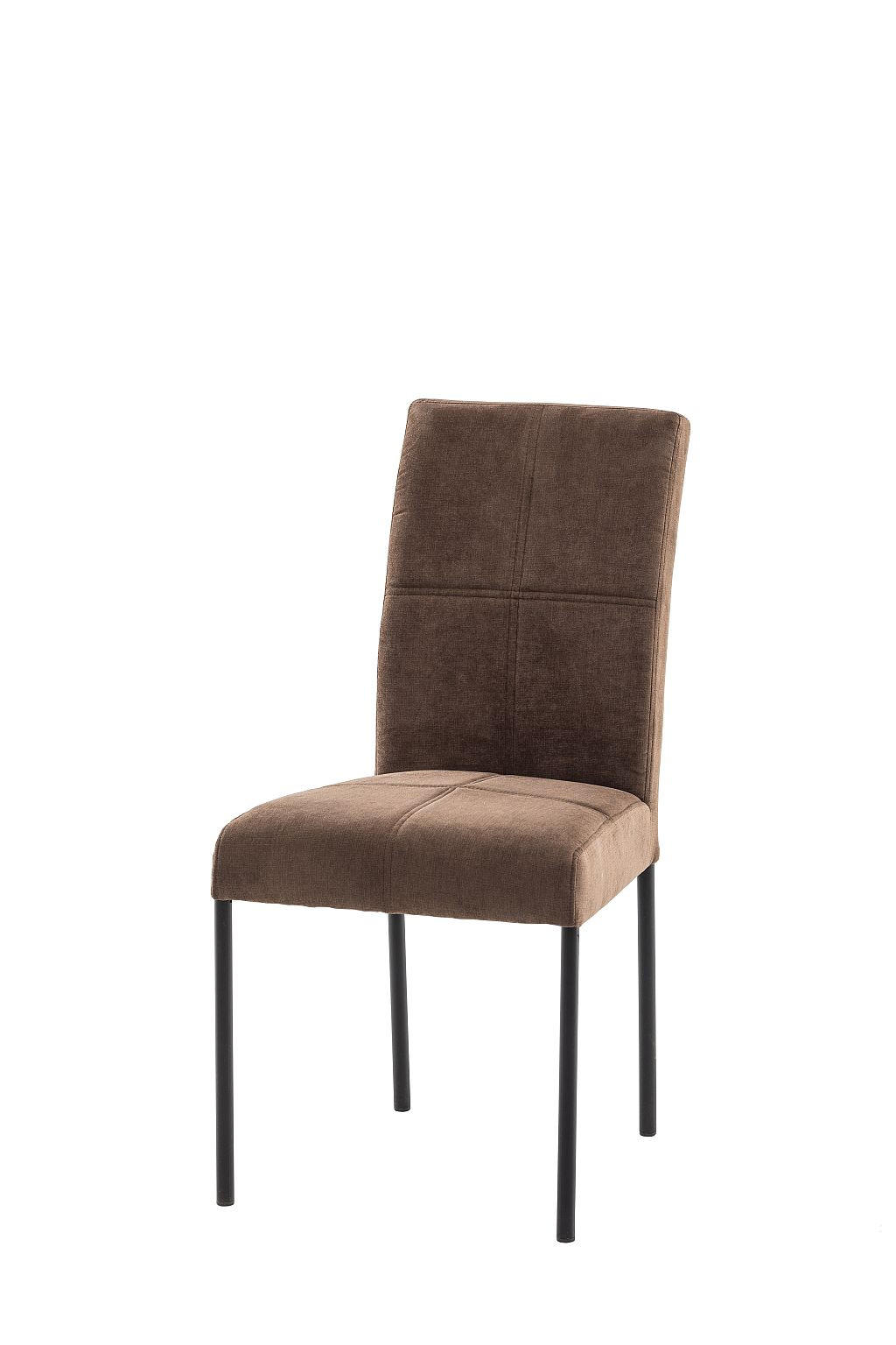 STOL, kovina, tekstil rjava  - črna/rjava, Moderno, kovina/tekstil (46/91/61cm) - Carryhome
