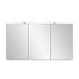 SPIEGELSCHRANK 120/64/20 cm - Eiche Wotan/Alufarben, Natur, Glas/Holzwerkstoff (120/64/20cm) - Xora