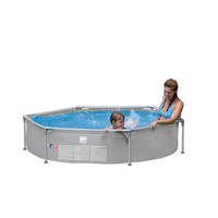POOL 77518 240/51 cm  - Grau, Trend, Kunststoff/Metall (240/51cm)