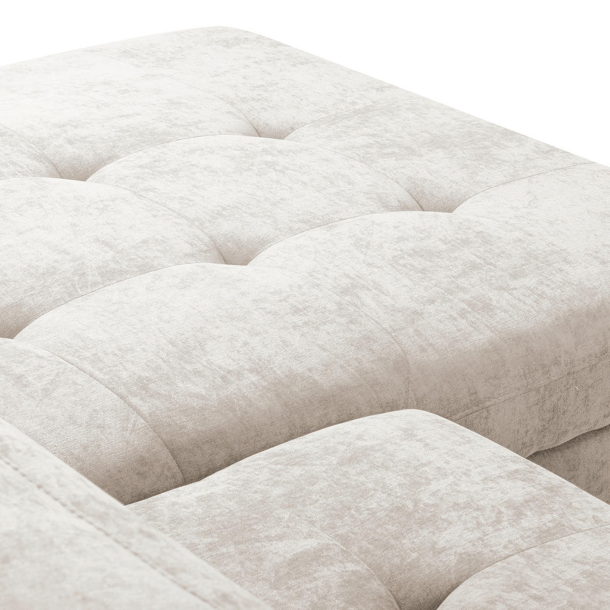 ECKSOFA  Webstoff Sandfarben  - Sandfarben/Schwarz, Design, Textil/Metall (268/195cm) - Livetastic