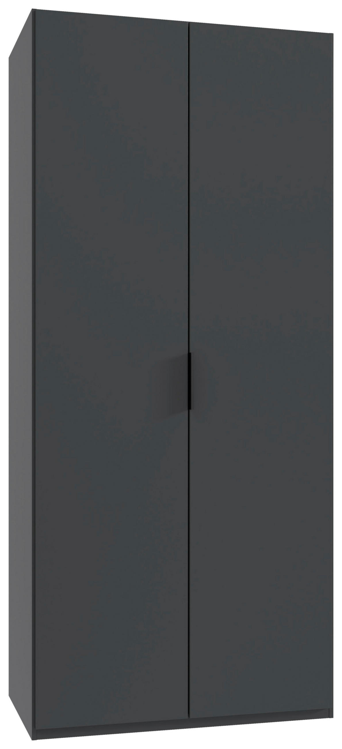 FALTTÜRENSCHRANK 100/236/58 cm 2-türig Graphitfarben  - Schwarz/Graphitfarben, Design, Holzwerkstoff (100/236/58cm) - Boxxx