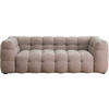 3-SITZER-SOFA  in Chenille Beige, Hellbraun  - Hellbraun/Beige, Design, Holz/Textil (240/70/107cm) - Kare-Design
