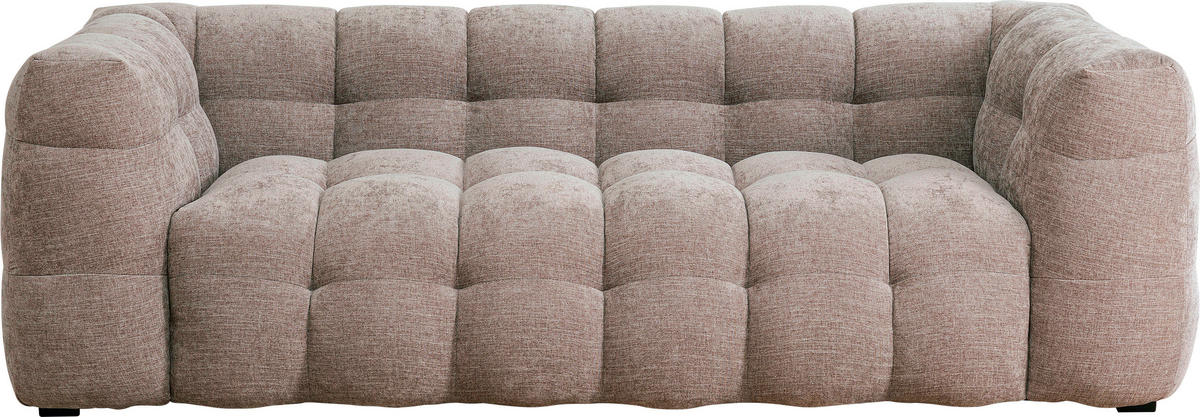 3-SITZER-SOFA Chenille Beige, Hellbraun  - Hellbraun/Beige, Design, Holz/Textil (240/70/107cm) - Kare-Design