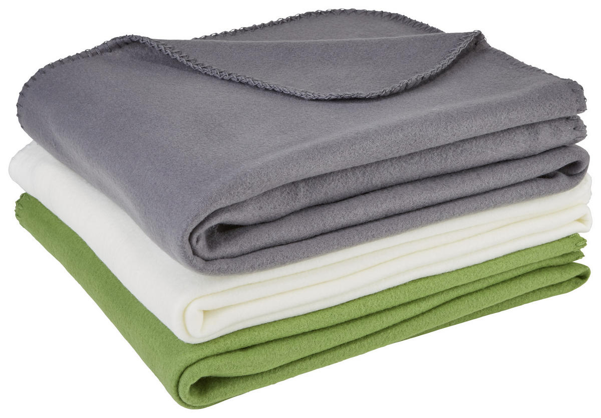 POKRIVAČ OD FLISA 125/150 cm zelena  - zelena, Osnovno, tekstil (125/150cm) - Boxxx