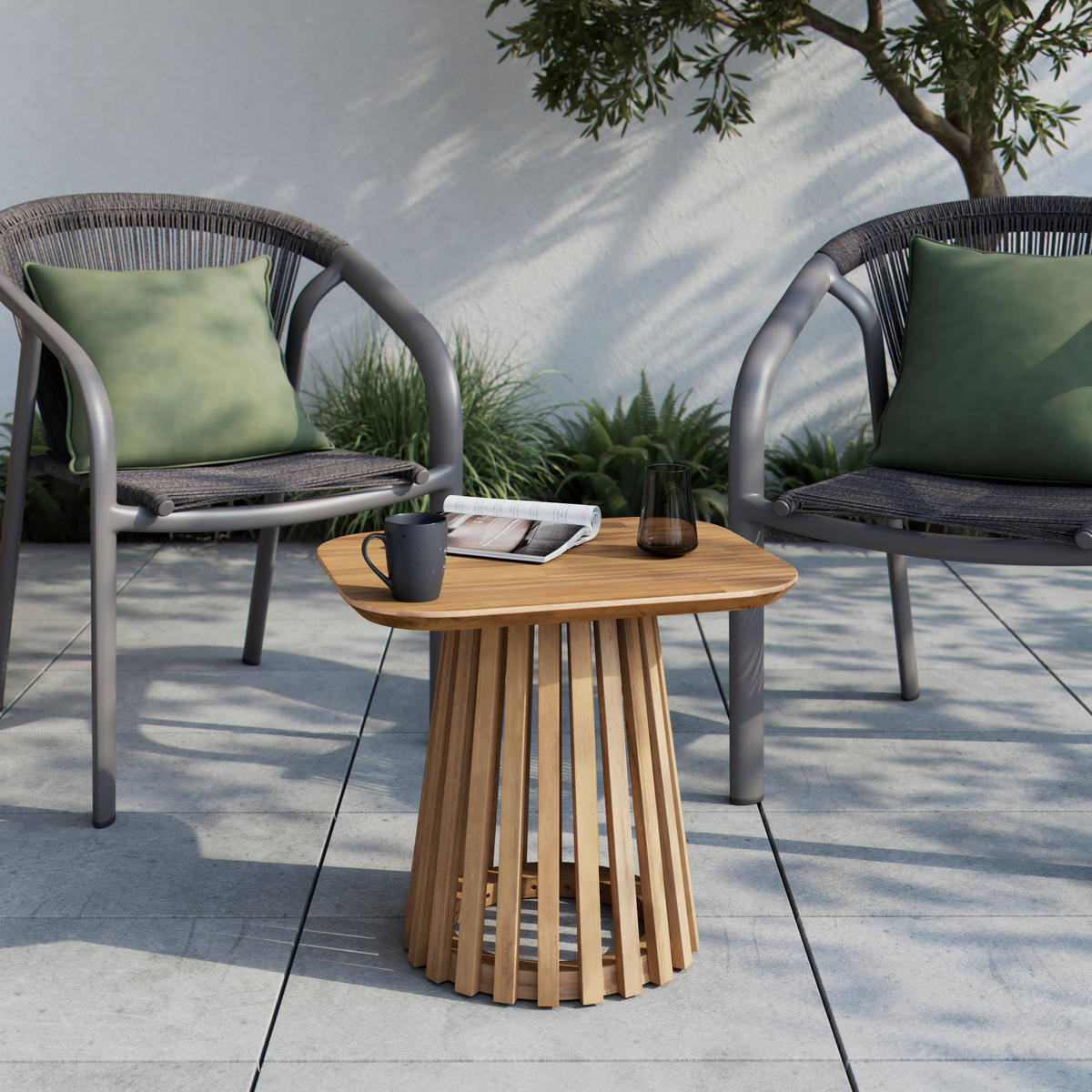 LOUNGETISCH Holz  - Akaziefarben, MODERN, Holz (50/40/42cm) - Ambia Garden