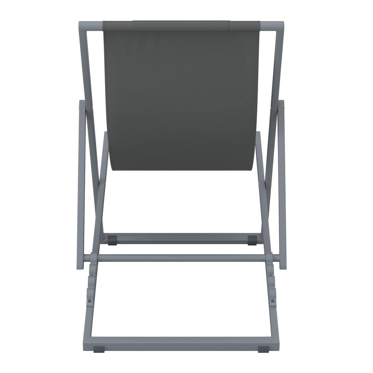 SONNENLIEGE 104/79/57 cm  - Dunkelgrau, MODERN, Textil/Metall (104/79/57cm) - Ambia Garden