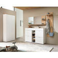 GARDEROBE 3-teilig  in 208/202/38 cm  - Weiß/Eiche Artisan, Design, Glas/Holzwerkstoff (208/202/38cm) - Xora