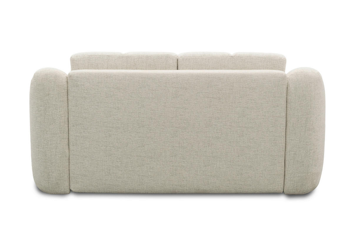 SCHLAFSOFA Chenille Beige  - Beige/Schwarz, MODERN, Kunststoff/Textil (192/85/110cm) - Livetastic