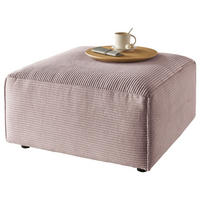 HOCKER Cord Rosa  - Schwarz/Rosa, Design, Kunststoff/Textil (80/42/80cm) - Pure Home Lifestyle
