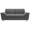 2-SITZER-SOFA  in Webstoff Grau  - Chromfarben/Grau, KONVENTIONELL, Textil/Metall (190/81/105cm) - MID.YOU