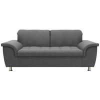 2-SITZER-SOFA  in Webstoff Grau  - Chromfarben/Grau, KONVENTIONELL, Textil/Metall (190/81/105cm) - MID.YOU