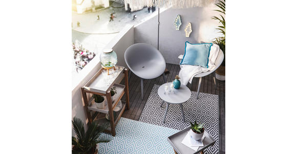 OUTDOORTEPPICH 90/150 cm Ibiza Schwarz, Weiß  - Schwarz/Weiß, Trend, Textil (90/150cm) - Boxxx