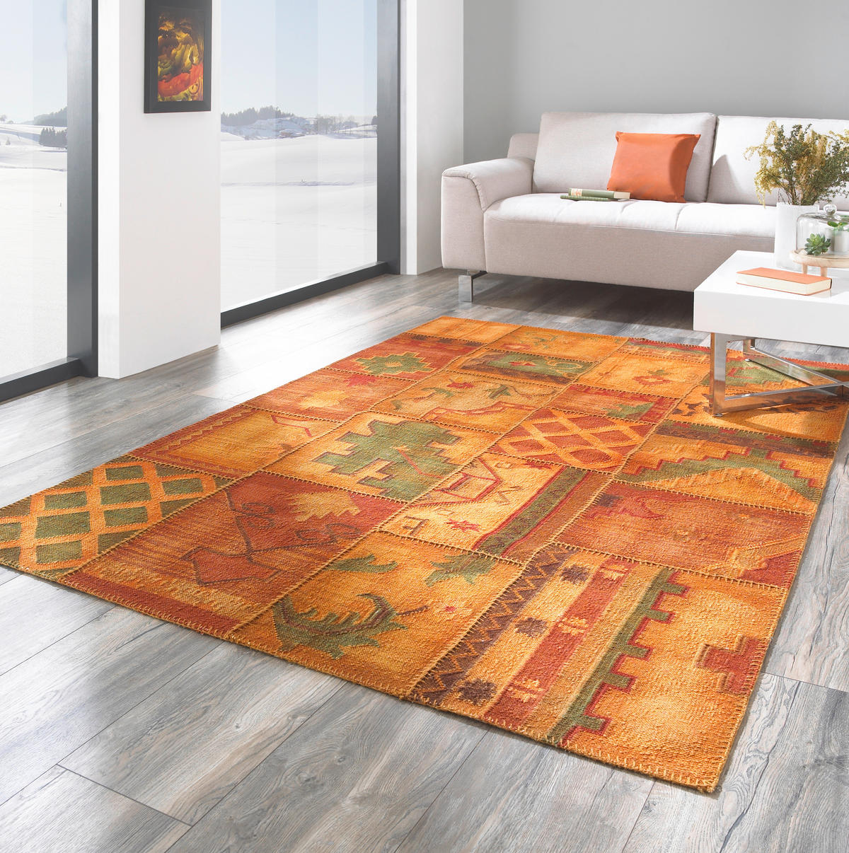 ORIENTALISK MATTA 90/160 cm Country Life  - orange, Lifestyle, textil (90/160cm) - Cazaris