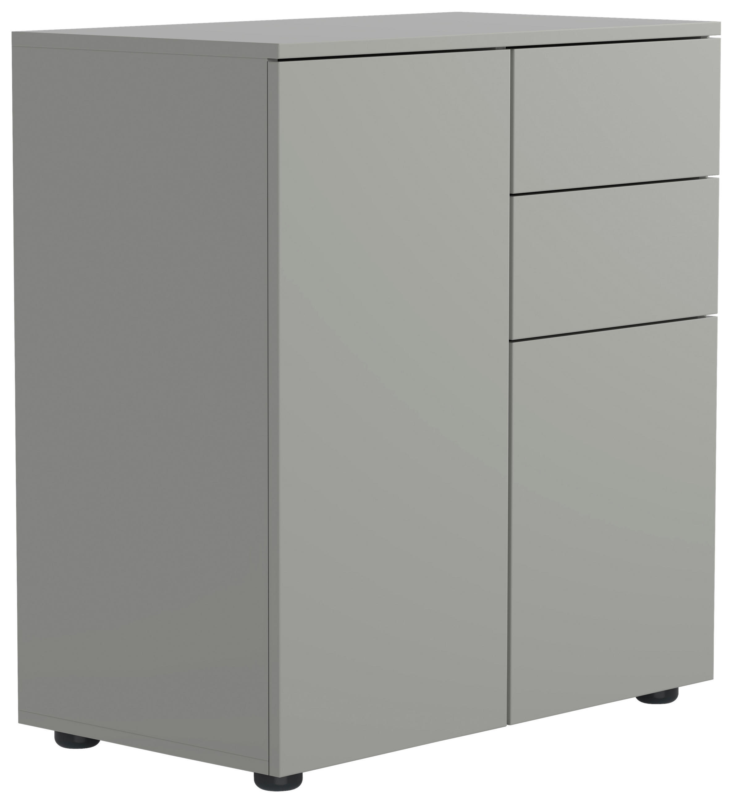 KOMMODE 70/77/39 cm  in Grau  - Schwarz/Grau, Design, Holzwerkstoff/Kunststoff (70/77/39cm) - MID.YOU