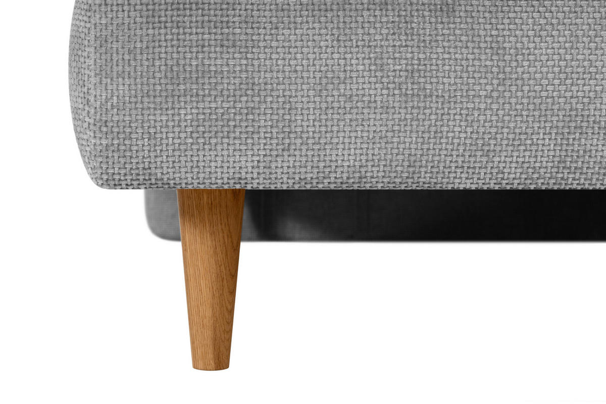 BOXSPRINGBETT - Eichefarben/Grau, MODERN, Holz/Textil (180/200cm) - Welnova