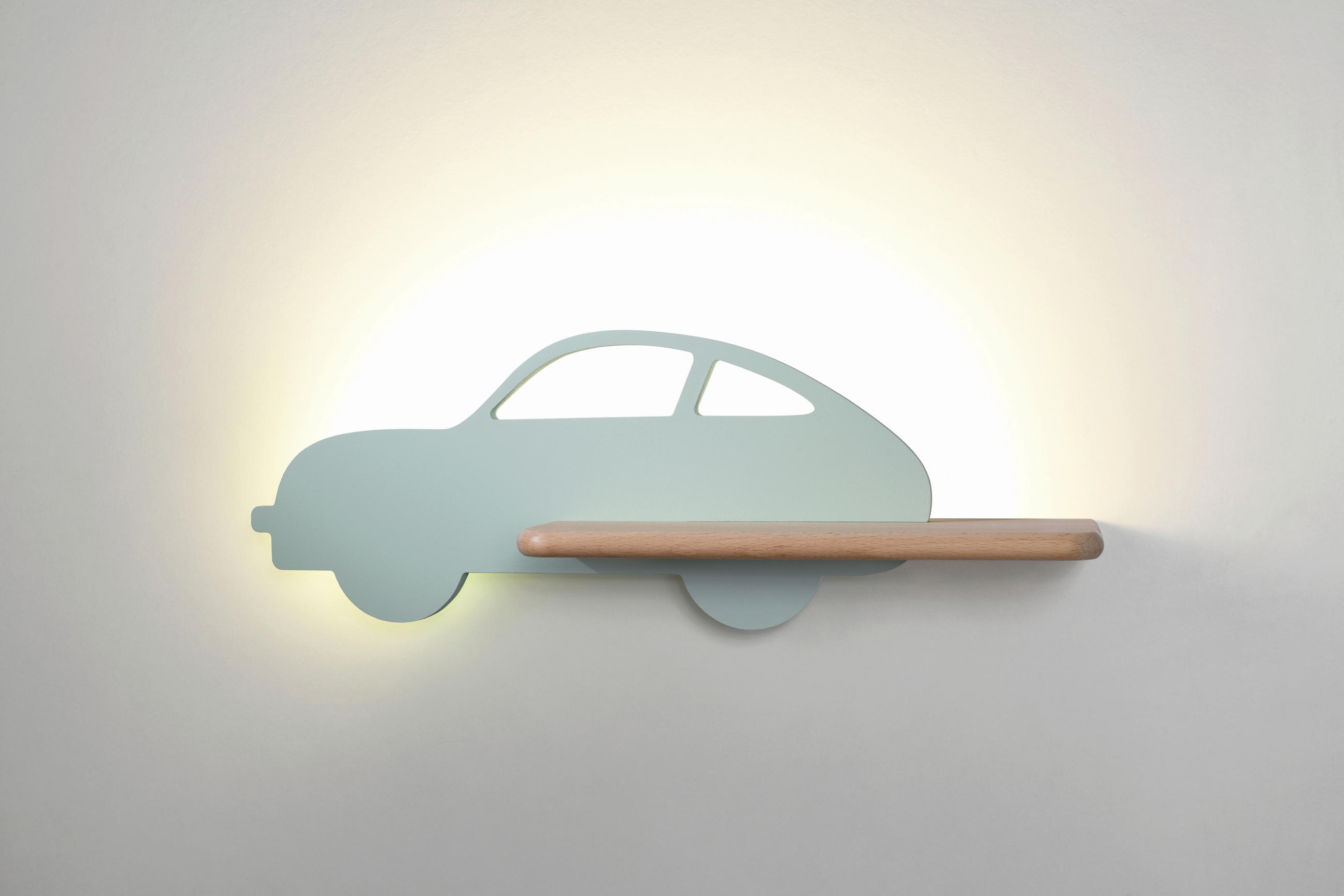 KINDERWANDLEUCHTE Car 43/12/15 cm   - Mintgrün, Basics, Holz/Holzwerkstoff (43/12/15cm)
