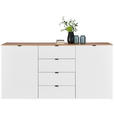 SIDEBOARD 180/91/44 cm  - Schwarz/Eiche Artisan, MODERN, Holzwerkstoff/Kunststoff (180/91/44cm) - Hom`in