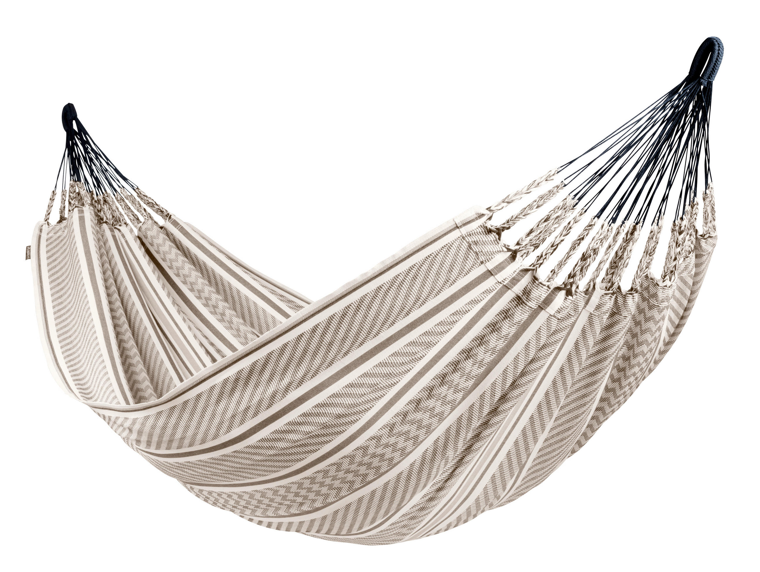 La Siesta Hängematte Double Organic Cotton Grau, Weiß, Hellgrau, Dunkelgrau 160x350 cm