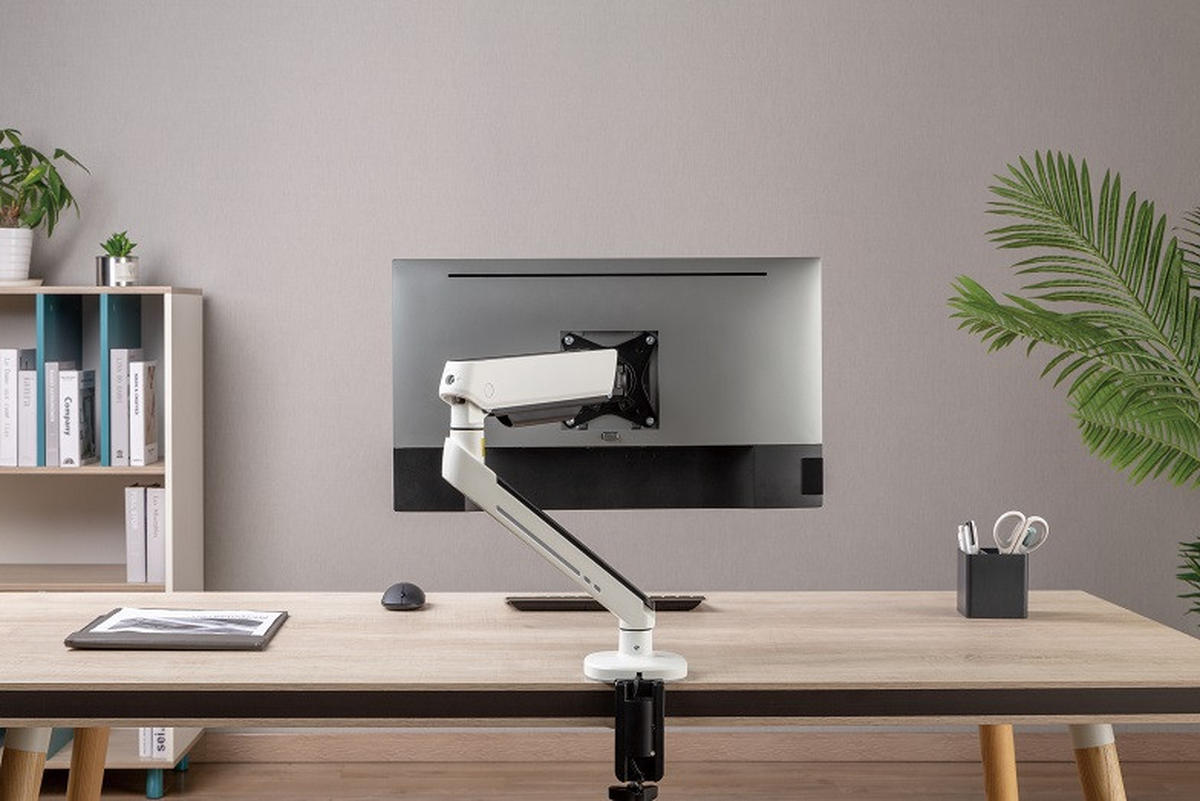 MONITOR-HALTERUNG Metall, Kunststoff Weiß  - Weiß, Design, Kunststoff/Metall (11,7/62,2/57,5cm) - Boxxx