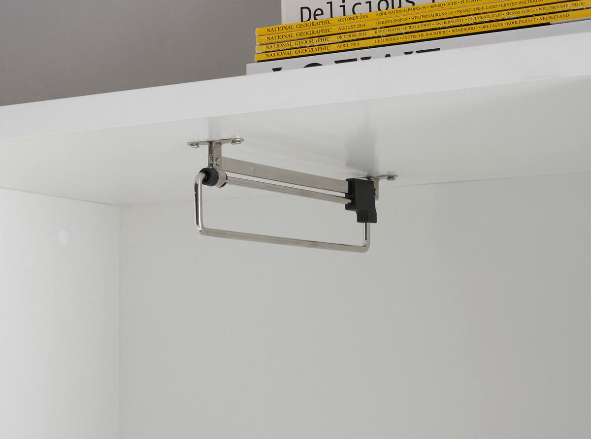 HIGHBOARD , 120/140/38 cm, 2 Schublade(n)  - Alufarben/Weiß, KONVENTIONELL, Holzwerkstoff/Kunststoff (120/140/38cm) - Carryhome