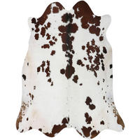 HOVÄDZIA KOŽUŠINA, 120/150 cm, hnedá, prírodná farba, biela - hnedá/biela, Basics, kožušina (120/150cm)